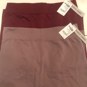 CHARLOTTE RUSSE FLEECE LINED LEGGINGS NEW WITH TAGS 2 PAIR 2 COLOURS SIZE M/L